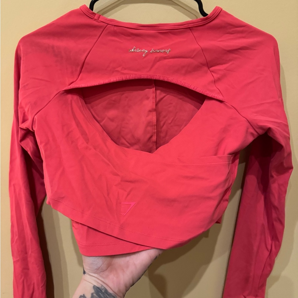Gymshark Vibrant Red Long Sleeve Crop Top - Picture 2 of 5